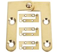 SHOWERORO 4 Sets Copper Hidden Door Hinges Down Shaft 360 Degree Rotatable Pivot Hinges for Attic Ladder and Secret Doors Includes Screws