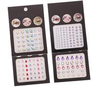 SHOWERORO 4 Sheets Face Jewels Stickers Shiny Rhinestones Eye Diamonds for Makeup Festival Party Cosplay Reusable Decorative Gems for Face and Body