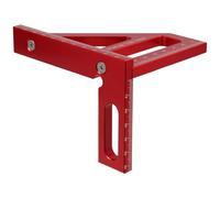 SHOWERORO 45° 90° Multifunctional Triangle Ruler Red Woodworking Measuring Tool for Carpentry and Engineering Layout with Scale and Safety Edge
