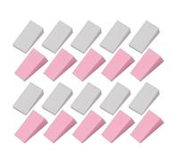 SHOWERORO 48PCS Mini Trapezoid Makeup Sponge Puff Dry and Wet Dual-use Cosmetic Powder Applicators for Foundation and Primer White Pink Beauty Sponges for Full Face Blending