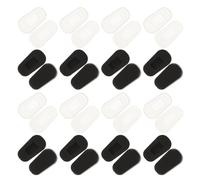 SHOWERORO 48Pcs Silicone Eyeglass Nose Pads Anti-Slip Nose Pad Replacement for Glasses and Sunglasses Bridge Support Large Size Black White Sets for Spectacles Cushions