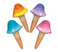 SHOWERORO 4Pcs Automatic Succulent Watering Tool 110Ml Mushroom Self Watering Globes for Indoor Plants Plant Waterer Spikes Suitable for Potted Flowerpots