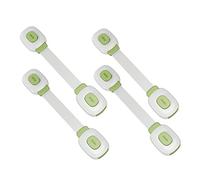 SHOWERORO 4pcs Cabinet Locks Boy Girl Safety Childproof Straps Locks Easy One-Hand Operation No Drilling for Boys and Girls