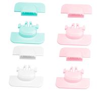 SHOWERORO 4pcs Childproof Refrigerator Finger Pinch Prevention Easy to Install Safety Latch Random Color for Home Use