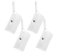SHOWERORO 4Pcs Coin Pouch Set Portable Small Wallet PVC Change Purse for Women Travel Office Cash Storage