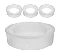 SHOWERORO 4pcs Diaper Pail Refill Rings: Essentials Round Refill Compatible with Diaper Bin for Trash Can Replacement in Nursery and Home Use White