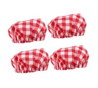SHOWERORO 4pcs Elastic Cloth Jar Covers for Sourdough Starter Breathable Food Covers for Baking and Tea Jars Reusable and Washable Dustproof