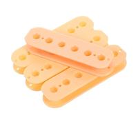SHOWERORO 4pcs Electric Guitar Pickup Covers Yellow Light Humbucker Covers for Nut Files
