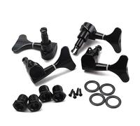 SHOWERORO 4pcs Guitar Bass Tuners Left and Right Locking Tuners Black Tuning Pegs Sealed Machine Heads for Electric Bass Replacement Parts for Ibanez