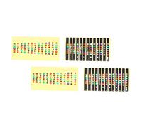SHOWERORO 4pcs Guitar Stickers Beginner Aids Fretboard Stickers for Acoustic Electric Guitar Scale Assistant for Learning Scales Music Instrument