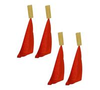 SHOWERORO 4pcs Handmade Bamboo Clappers Castanets Boys and Girls Hand Percussion Instruments Traditional Chinese Clappers Safe for Children