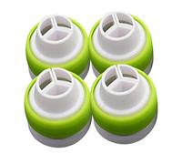 SHOWERORO 4pcs Large Piping Nozzle Coupler Set for Cake Decorating Nozzle Converter Attach and Swap Icing Tips Quickly Baking Tool Kit