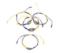 SHOWERORO 4pcs Multicolor Ukrainian Folk Bracelets Handwoven Knot Braided Wristbands with for Cultural Events Party Favors and Everyday Fashion