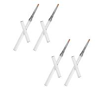 SHOWERORO 4pcs Nail Art Liner Brushes Double Ended for Fine Detailing and Precision Crafting Metal and Fiber Build for Gel Polish and Manicure Lightweight Portable for Professional Nail