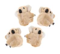 SHOWERORO 4pcs Plush Koala Hair Clips Cute Hair Claw Bangs Clip Irregular Styling Accessories for Fine Women Girls Cartoon