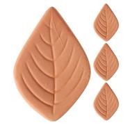 SHOWERORO 4pcs Reusable Leaf Shape Sugar Keeper Made of Terracotta for Effective Softening and Maintaining Freshness of Brown Sugar Suitable for Home the Go Use