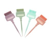SHOWERORO 4pcs Salon Hair Dying Color Comb - Highlight Dye Brushes With Rat Tail - Versatile Hair Color Mixing Tool For Barbers And Diy Use For Sectioning And Bleaching