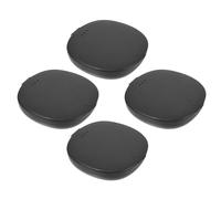 SHOWERORO 4Pcs Storage Boxes Set, Black Food-Grade Silicone Holder Organizer for Reusable Discs, Practical Travel Container for Feminine Care