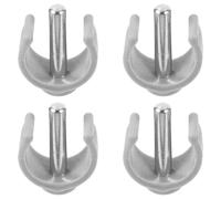 SHOWERORO 4Pcs Universal C Shape Clamp Buckles for Walking Canes and Walker Crutches, Grey 22Mm Tube Diameter with 28Mm Pin Length, Replacement Clips for Mobility Aid Accessories