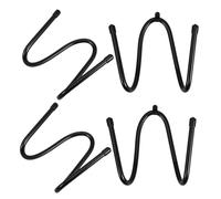 SHOWERORO 4pcs Wall Mounted Rolling Pin Holder Rack with No-punch Screw Hooks, Kitchen Storage Organizer for Baking Tools, Space-saving Hanging Stand for Home Use