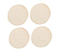 SHOWERORO 4pcs Washable Cotton Breast Pads Absorbent Leakage Breast Mats for Lactating Mothers Natural Cotton for Breastfeeding Comfort