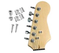SHOWERORO 4sets Electric Guitar Head Pressure Chord Button Locking Strap Locks Metal Material Easy Install