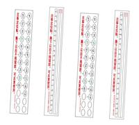 SHOWERORO 4sheets Guzheng Practicing Tool Scale Stickers Musical Notes Easy Application for Instrument Learning