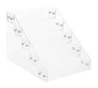 SHOWERORO 5-Layer Acrylic Nail Polish Organizer Rack Cosmetic Storage Shelf for Manicure and Nail Art Display Stand