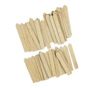 SHOWERORO 50 Pieces Wooden Plant Labels Gardening Tags Rectangular Plant Sign Inserts Flowers Succulents Herb Garden Markers