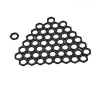 SHOWERORO 50pcs Black Zinc Alloy Fine Tooth Nuts for Guitar Bass Socket Jack Inner Replacement Parts for Electric Instruments and Easy to Install