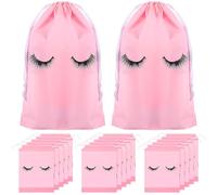 SHOWERORO 50Pcs Drawstring Makeup Bag, EVA Cosmetic Pouch with Waterproof Storage and Pink Finish for Travel, Outdoor Use, Easy Toiletry Organisation