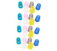 SHOWERORO 50pcs Guitar Fingertip Protectors Silicone Pads Cover Comfortable for Long Practice Finger Hand Protector for Guitarists