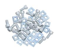 SHOWERORO 50pcs M5 Slot Nut Slide In Fastener T Bolts Set Track Sliding Hand Tightened Guides For Miter Slot Metric Panel Nuts T Screw Woodworking Hardware