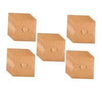SHOWERORO 50Pcs Vintage Kraft Paper CD Dvd Sleeves Envelopes with Heart Button Closure Protective Storage Cases for Home and Cinema Use