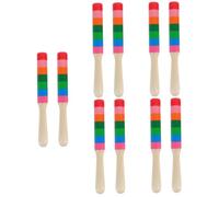 SHOWERORO 5pairs Wooden Percussion Instrument Sticks Boy Girl Musical Toy Rhythm Sticks for Boys and Girls Latin Percussion Accessories