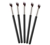SHOWERORO 5pcs Angled Under Eye Concealer Brush for Precision Face Blending Flat Mini Foundation Application Tools with Eye Shadow Brush for Targeted Coverage and Contour Perfection