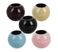 SHOWERORO 5Pcs Colored Round Perfume Spray Bottle Caps Set, Electroplated Misty Spray Nozzle Replacement Tops for Mini Cologne Bottles, Refillable Sample Perfume Pump Covers for Travel and