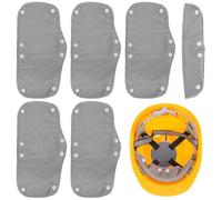 SHOWERORO 5pcs Detachable Hard Hat Sweatband Clip-On Safety Helmet Liner Sweatband Reusable Washable Gray Hard Hat Accessories for Construction and Industrial Use