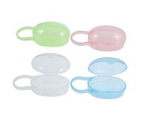 SHOWERORO 5pcs Pacifier Storage Box Portable Protective Case Pacifier Holder Case for Boy Girl Newborns Use in Diaper Bags Go Random Color
