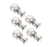 SHOWERORO 5Pcs Pearl Decorative Watch Band Charms Delicate Resin Studs for Stylish Accessories to Enhance Your Watch Strap for Family and Friends