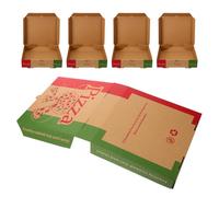 SHOWERORO 5pcs Pizza Packaging Box Food Packaging Cardboard Pizza Boxes Bakery Fodable Containers for Holiday Take Out Food Packing Containers Pie Carrier