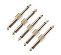 SHOWERORO 5pcs Professional Guitar Pedal Coupler Interface Cable Guitar Effects Pedal Connector Jack to Jack Cable Right Angle Patch for Electric Tidy Board Accessories