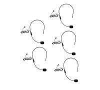 SHOWERORO 5pcs Wired Microphone Headset for Pc 3.5mm Ear Mounted Mic Perfect for Lectures and Speaking