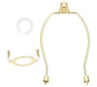 SHOWERORO 6 Inch Heavy Duty Gold Lamp Harp Bracket Lamp Shade Holder Frame for Table DIY Lighting Accessories Compatible with Installation