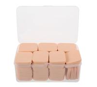 SHOWERORO 60pcs Disposable Square Foundation Sponges for Liquid Makeup and Concealer, Small Skin-tone Makeup Puff Set with Box, Soft Facial Sponges for Daily and Professional Salon Use
