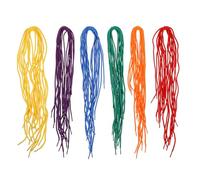 SHOWERORO 60Pcs Round Colored Beading Shoelaces 80Cm Polyester DIY Craft Making Ropes for Casual Shoes Red Yellow Orange Purple Blue Green