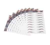 SHOWERORO 6D Waterproof Eyebrow Stickers 9 Sheets Brown Hair-Like False Eyebrows Makeup, Natural Imitation Brow Stickers for Waterproof Wear