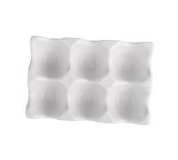 SHOWERORO 6grids Modern Design Ceramic Egg Tray Egg Holder Storage Box Practical for Kitchen