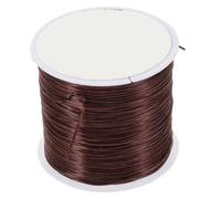 SHOWERORO 6Mm Brown Elastic Hair Extension Cord, Flat Stretch Silicone Wire for Invisible Weaves, Sturdy Beading Thread for DIY Hair Styling and Jewelry Making