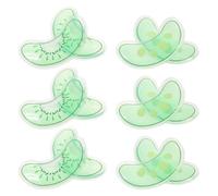 SHOWERORO 6pairs Double Eyelid Gel Cooling Eye Pads Cold Compress Reusable Ice Pack for Injuries under Eye Ice Pack Cooling Pads